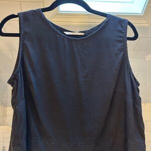 Elizabeth Suzann Silk Black Petra Tank M